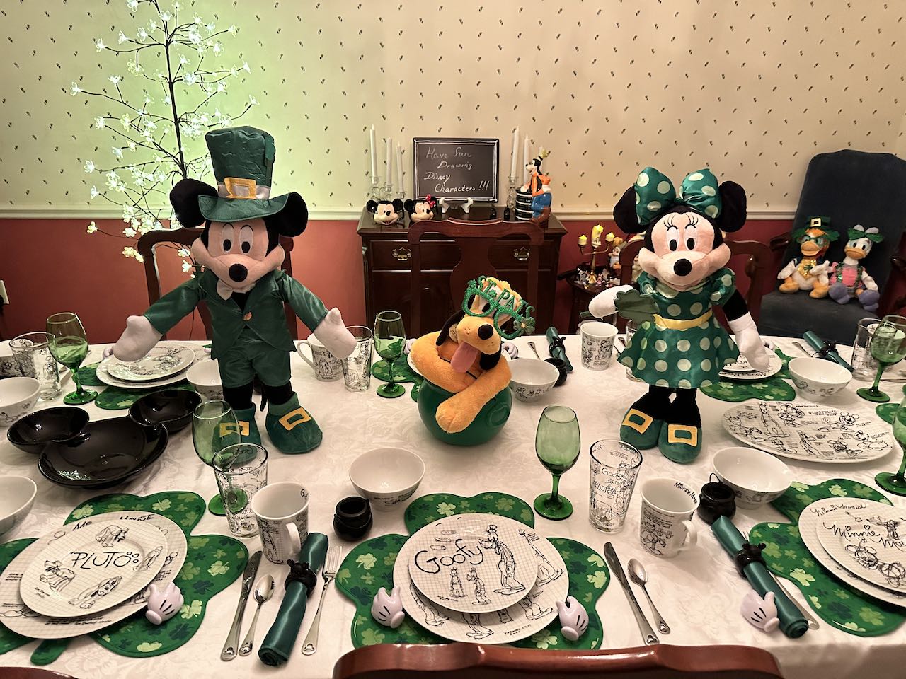 Mickey and Minnie “Get Their Green On” for a St. Patrick's Day
