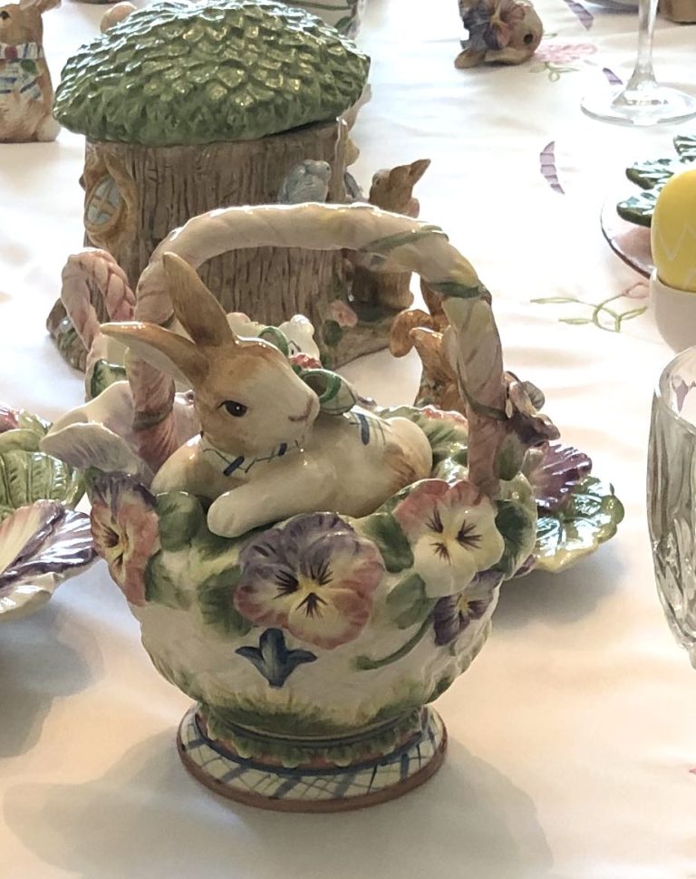 Frolicking Fitz and Floyd Bunnies Fill our Easter Tablescape with Fun ...