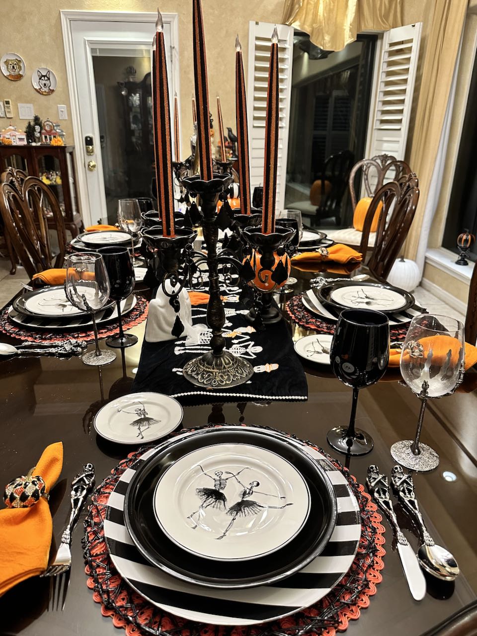 Dancing Skeleton Tablescape - Life is Better Lakeside